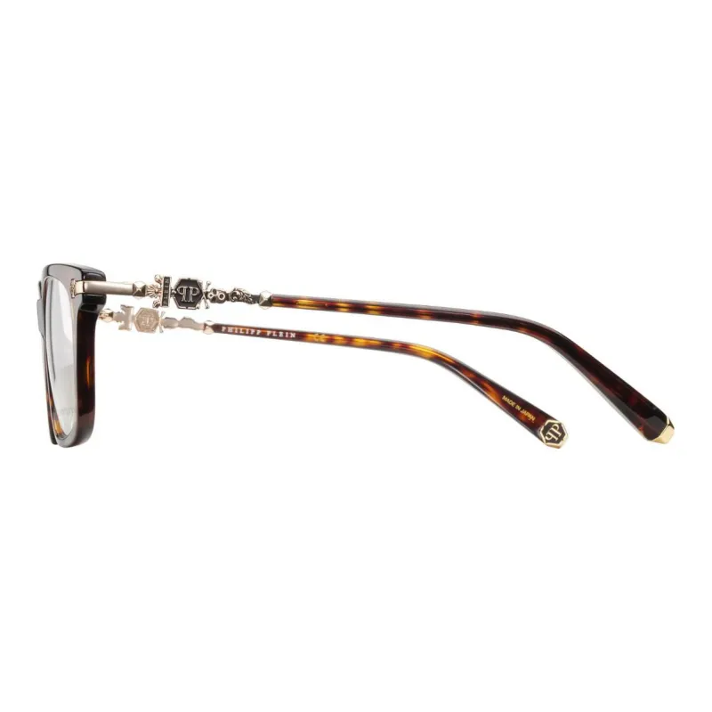 PHILIPP PLEIN Plate And Metal Square Eyeglass Frames Unisex Tortoiseshell-1