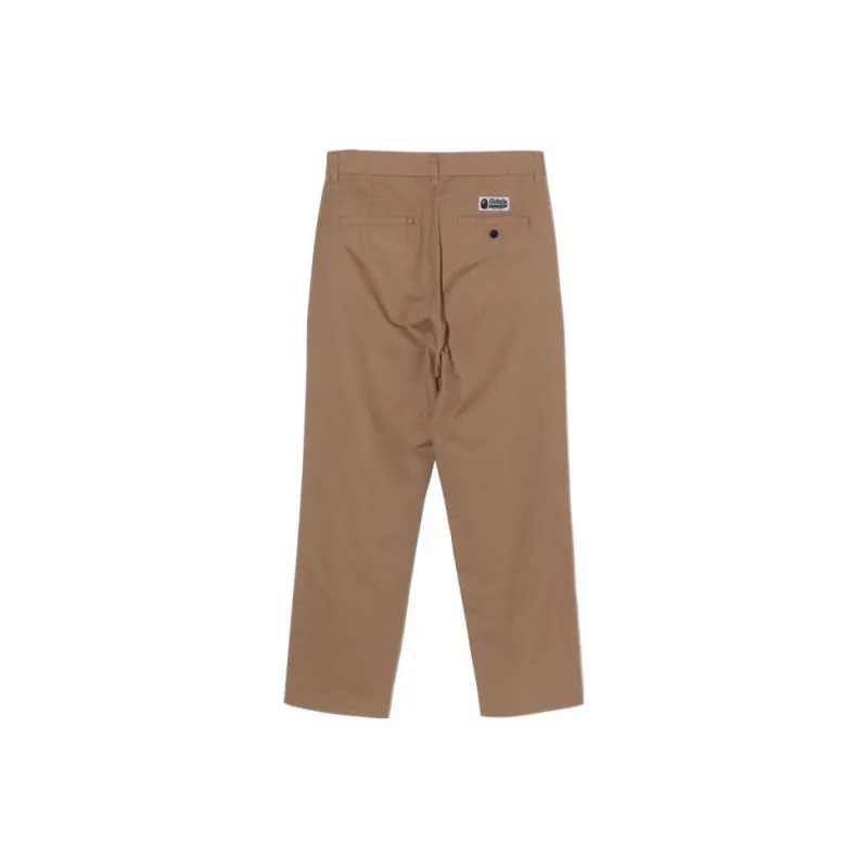 A BATHING APE Logo patch Chinos-1