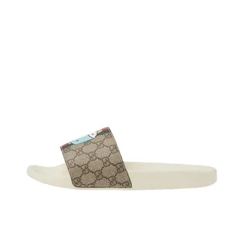 GUCCI Animal Web Slides Beige