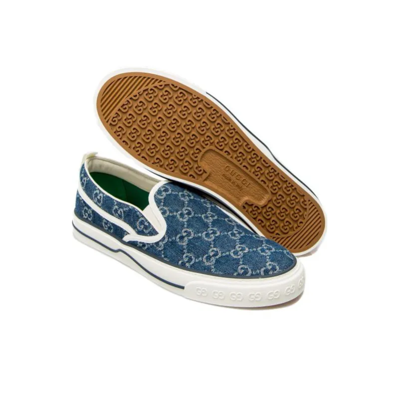 GUCCI Tennis 1977 Slip On 'Denim'-4