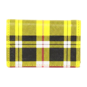 Beams Cow Leather Card Holder Women's Yellow