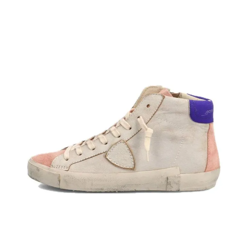 PHILIPPE MODEL Prs High-Top Skateboard Shoes Women's Rose Pink-0