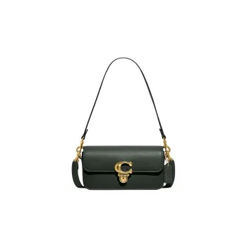 COACH Studio Glove Tanning Baguette Bag Crossbody Bag, Shoulder Bag Women's Olive Green
