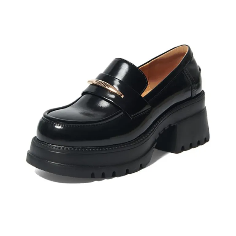 PT'SON Loafers 6.2cm Women's Black-1