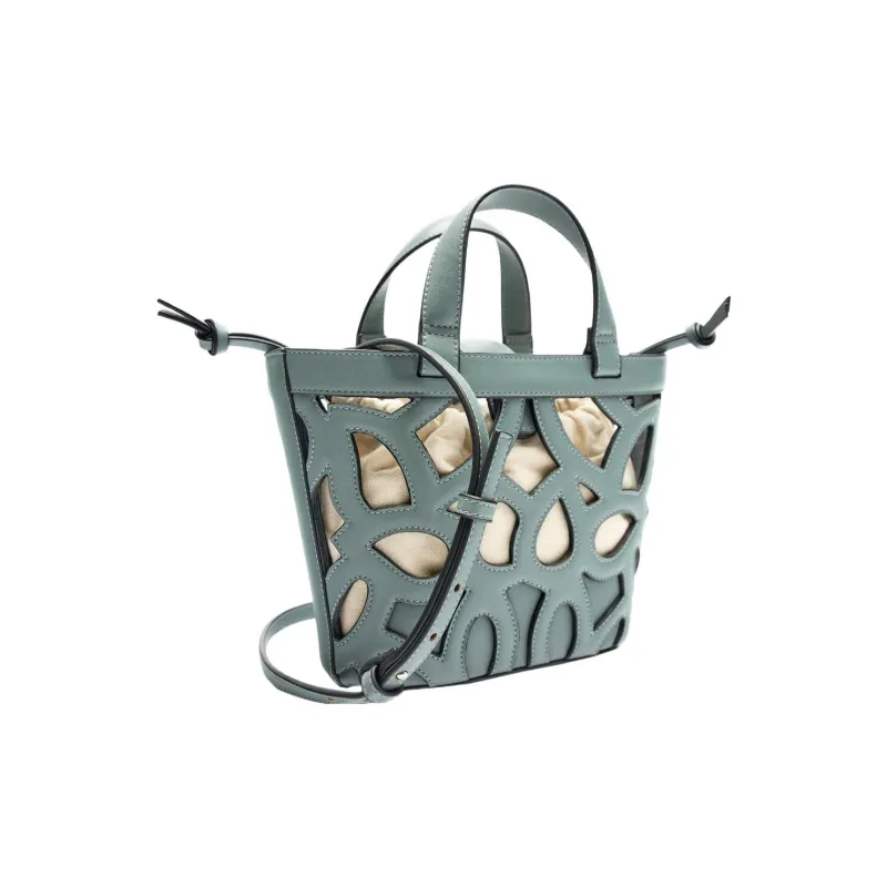 ZARA PU Leather Tote Bag Shopping Bag Shoulder Bag Crossbody Bag Handbag Mini Women's Blue-1