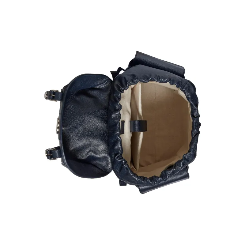 GUCCI Ophidia Leather Backpack Medium Size Men's Blue-5