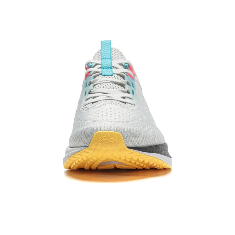 LiNing Wave V2 Cushioning, Slip Resistant, And Abrasion Resistant Low Top Running Shoes Men's Gray Blue-4