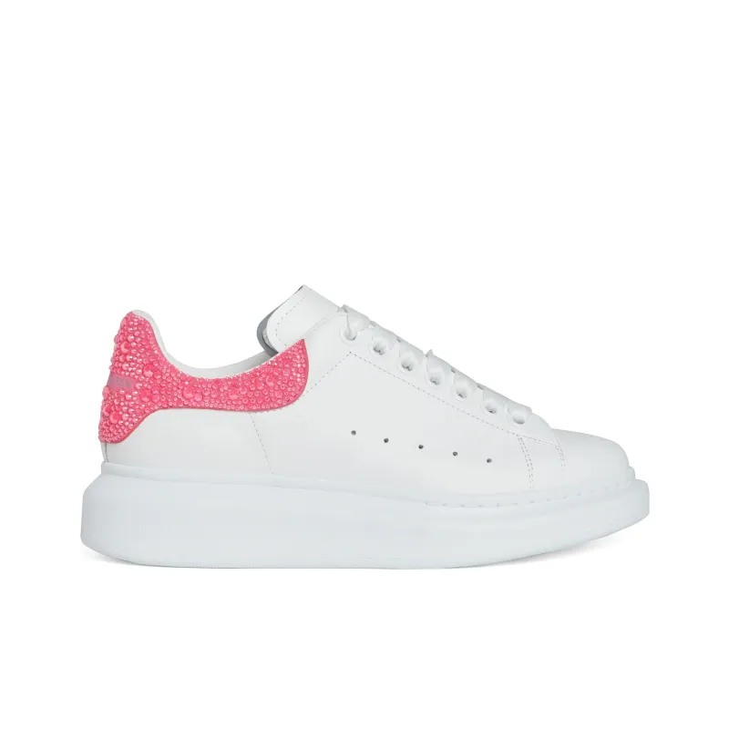 Alexander McQueen Oversized Sneaker 'White Pink Glitter' Women's-1