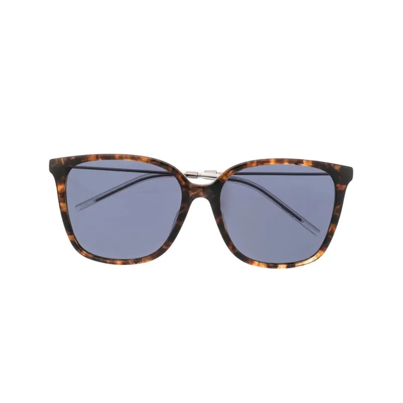 KENZO Acetate Metal Irregular Shape Sunglasses Women's Tortoiseshell-1