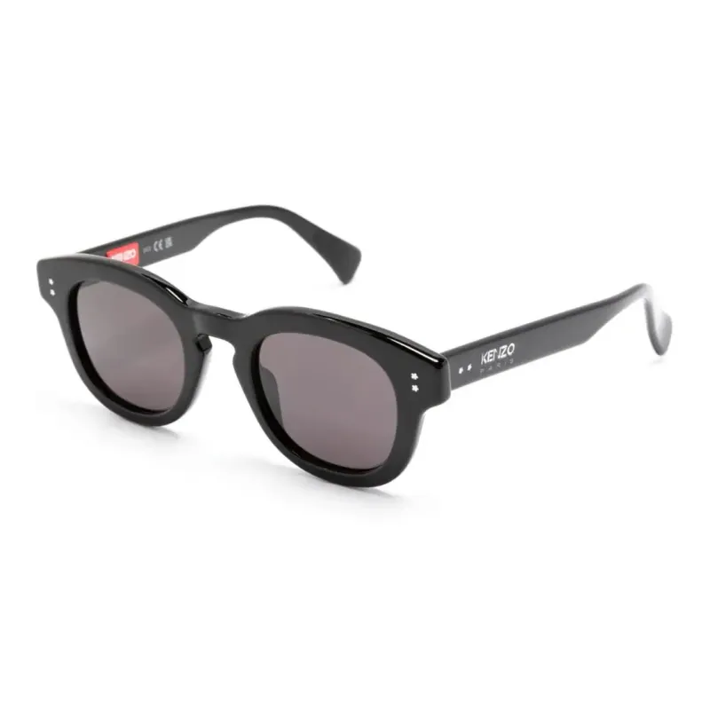 KENZO Acetate Irregular Shape Sunglasses Men's Black-0