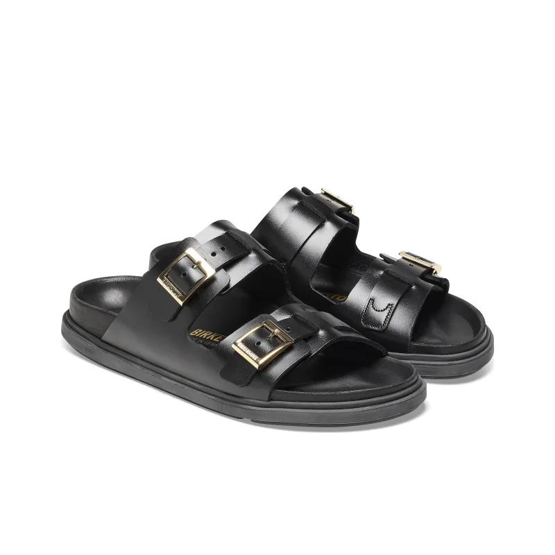 Birkenstock St Barths Natural Leather Narrow Fit 'Black'-2