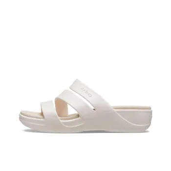 Crocs Boca Strappy Wedge Sandals 'White' Women's