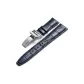 Silver-Tone Buckle Blue Leather