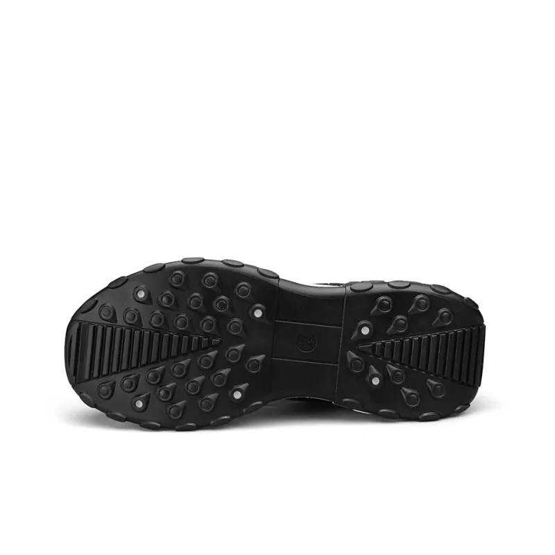 Warrior Slip Resistant Abrasion Resistant Shock Absorbers Low Top Chunky Sneakers Men's Black Gray Orange-4