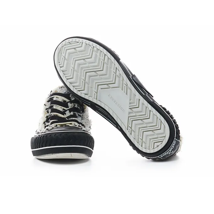 Excelsior Viennetta Tweed Canvas Shoes Unisex Low Top White/Gold-4