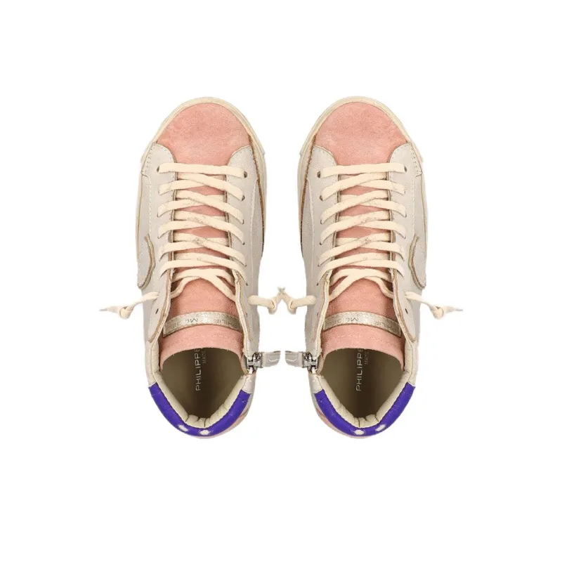 PHILIPPE MODEL Prs High-Top Skateboard Shoes Women's Rose Pink-4