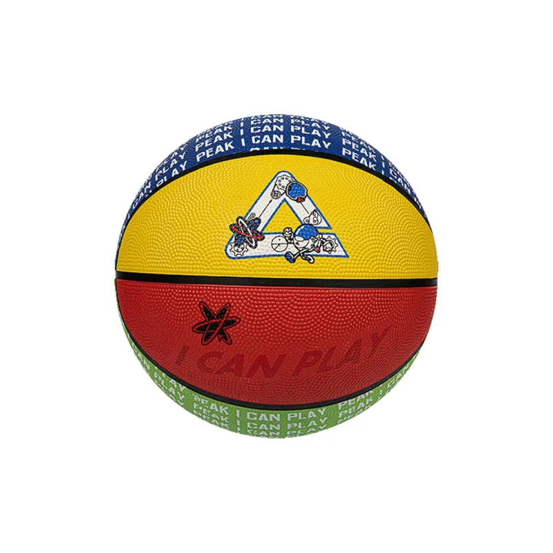 PEAK PU Basketball Green Blue Red Yellow Color Blocking Size 7 5 Size Training Unisex-0