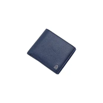 Dunhill Cow Leather Wallet Regular Men's Dark Blue