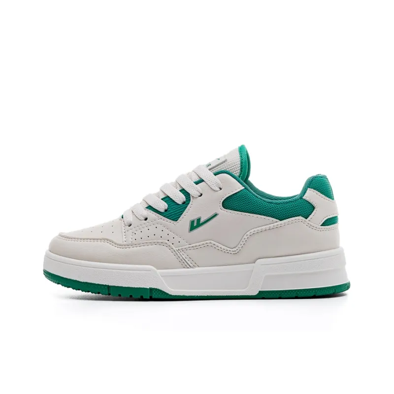 Warrior Wrapping Anti Slip Shock Absorbing And Wear Resistant Low Top Skateboard Shoes Unisex Beige Green-0