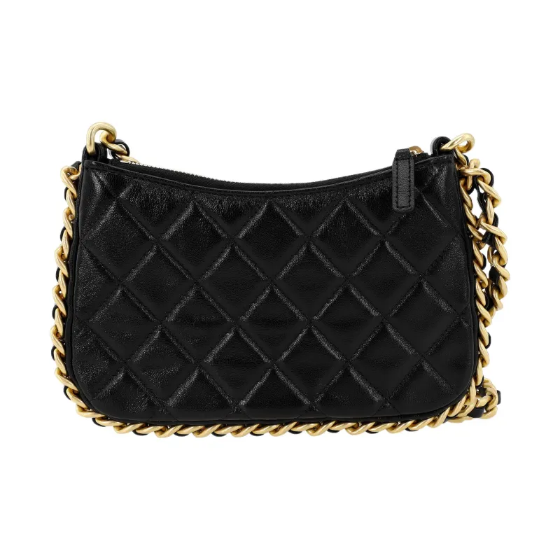 CHANEL Lambskin Hobo Bag, Handheld Handbag, Shoulder Bag, Crossbody Bag Trumpets Women's Black-2