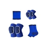 Knee Protector+Elbow Protector+Ankle Brace+Wrist Brace[Blue]