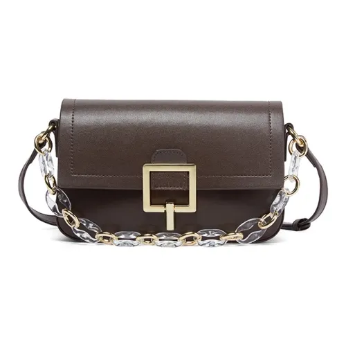 TUCANO Cow Leather Shoulder Bag, Crossbody Bag, Handbag Small Size Women's Dark Coffee