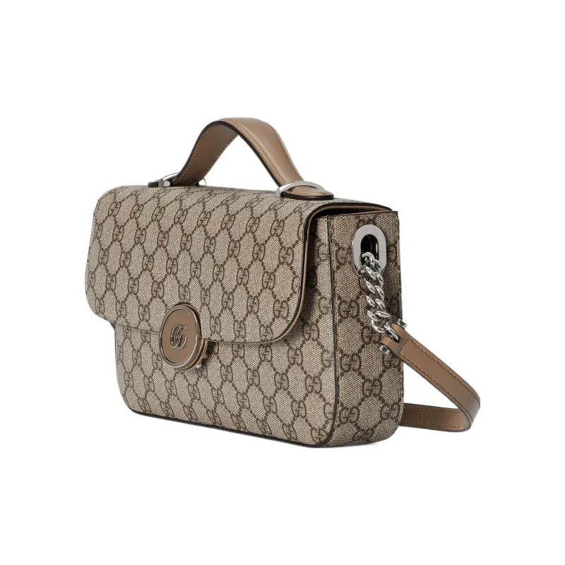 GUCCI Canvas Canvas Bag Handbag Shoulder Bag Crossbody Bag Small Size Women's Brown-1