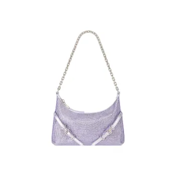 Givenchy Voyou Rhinestone Satin Handbag, Shoulder Bag Women's Purple