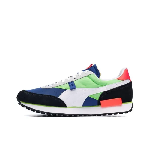 PUMA Future Rider Play On Anti Slip Wear Resistant Low Top Casual Shoes Men's Blue Green