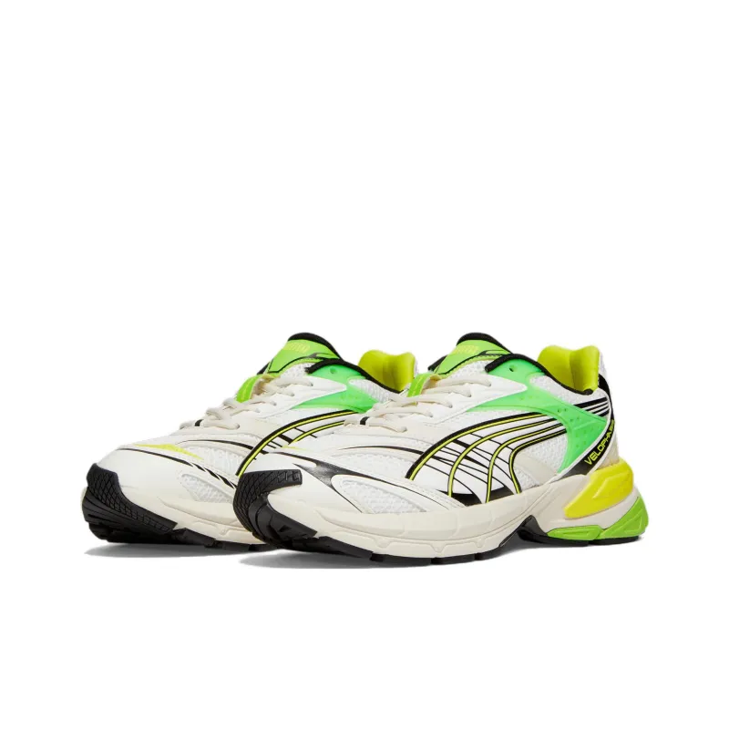 PUMA Velophasis Anti Slip Wear Resistant Low Top Casual Shoes Unisex White Green-2