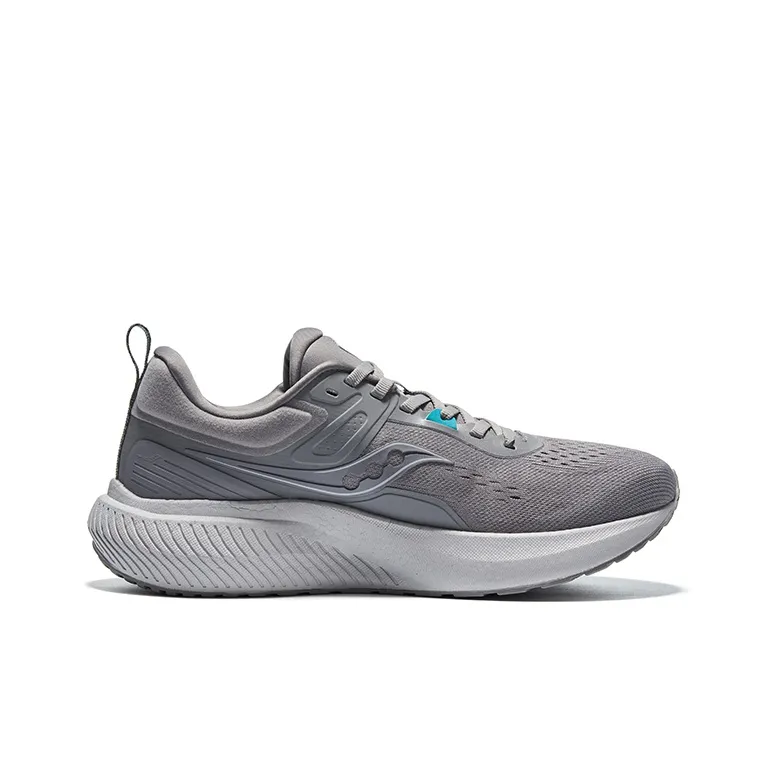 Saucony Runshield Cushioning Low Top Running Shoes Unisex Gray Green-1