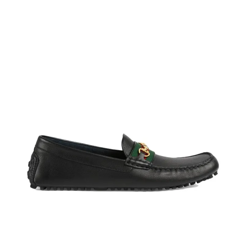 GUCCI Driver 'Horsebit Black Green Red'-1