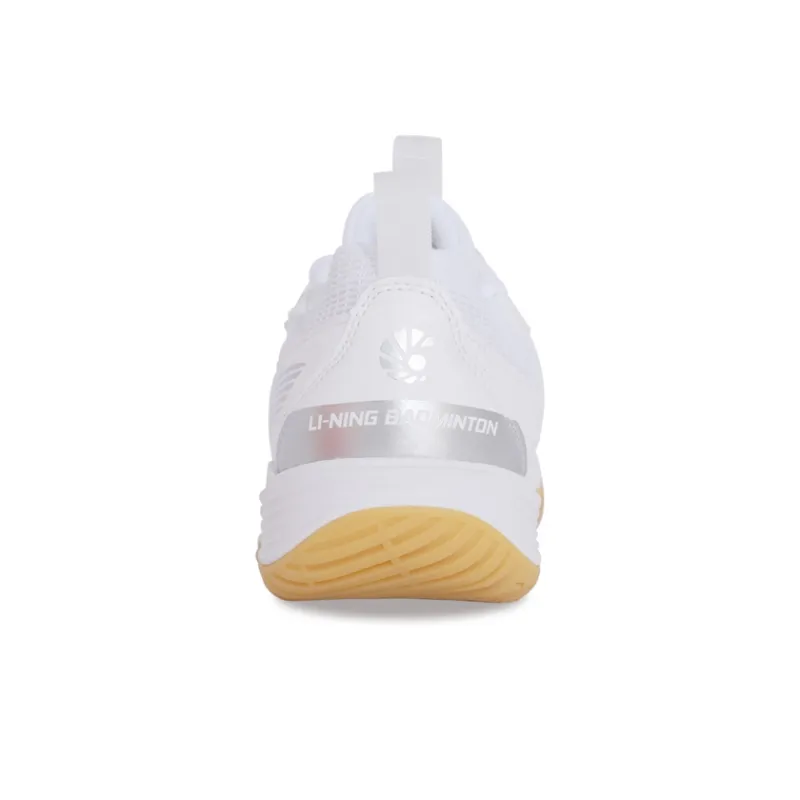 LiNing Ace Ⅴ Shock Absorbers Slip Resistant, Abrasion Resistant, Breathable Mid Top Badminton Shoes Unisex White-4