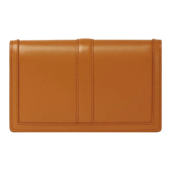 FANSIZHE Cow Leather Patchwork With Lambskin Envelope Bag Shoulder Bags Women's Brown-2