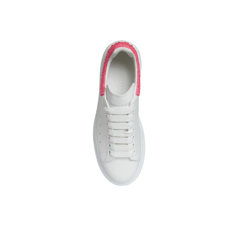 Alexander McQueen Oversized Sneaker 'White Pink Glitter' Women's-4