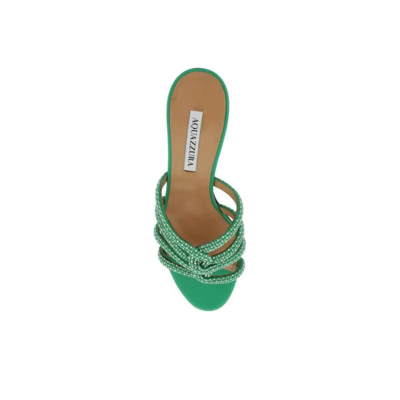 AQUAZZURA Moondust Slide Slippers 5.5cm Women's Green-4