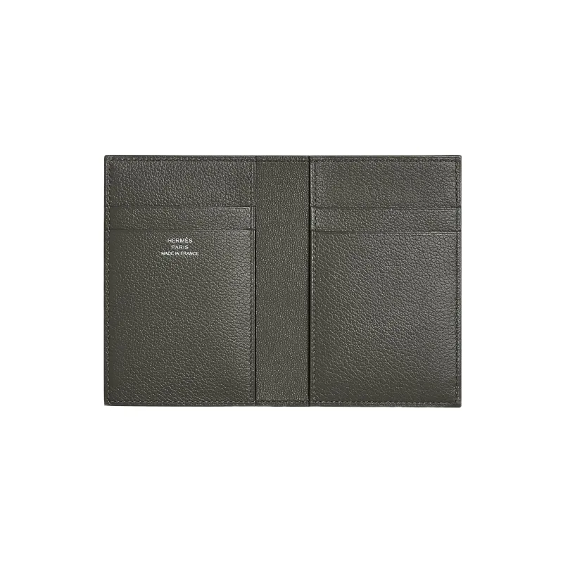 HERMES MC² Euclide Evercolor Leather Passport Holder Card Holder Women's 0L Grismeyer Rain Cloud Gray-1