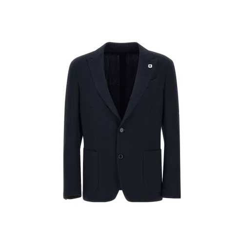 LARDINI Business Suits Men Navy