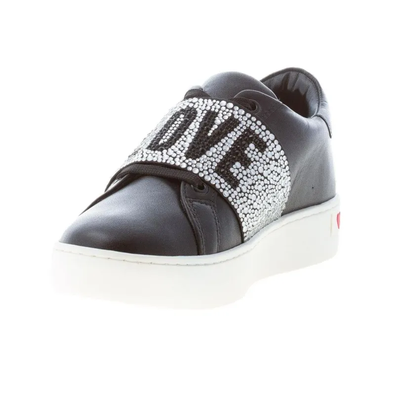 LOVE MOSCHINO Low Top Skateboard Shoes Women's Black-2