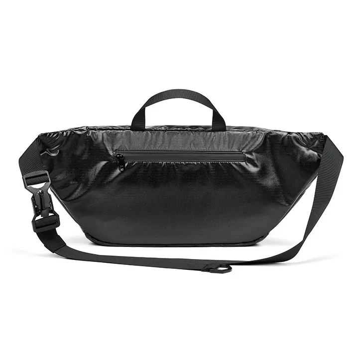 KMV Polyurethane Crossbody Bag Sling Bag Fanny Pack Large Size Unisex Black Light Pink-4