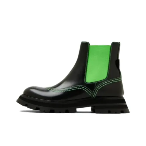 Alexander McQueen Chelsea Boots Women's Black/Green