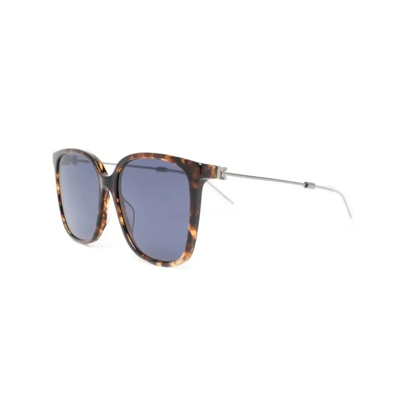 KENZO Acetate Metal Irregular Shape Sunglasses Women's Tortoiseshell-0