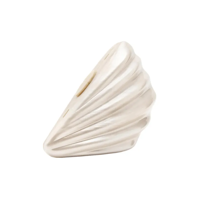 ZARA Acrylic One Shoulder Crossbody Clutches Regular Women's White-1