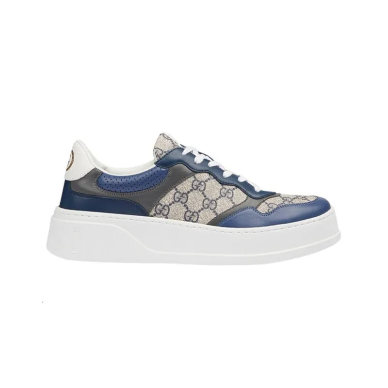 GUCCI Chunky B Supreme Low Top Stylish Skateboarding Shoes Men's Blue Shopping Bag-2