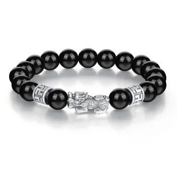 SEVEN COOK Obsidian Bracelets Men's