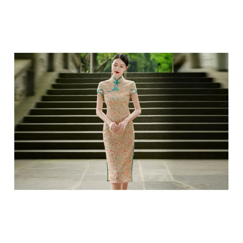 Shimiko Cheongsams Women's Colored Glaze Dream-1