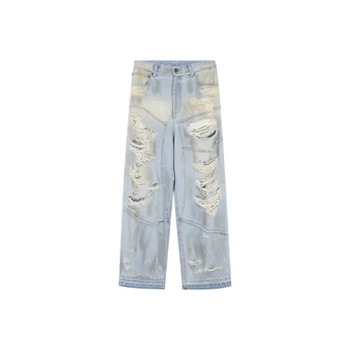 D 5 OVE Jeans Men Washed Blue