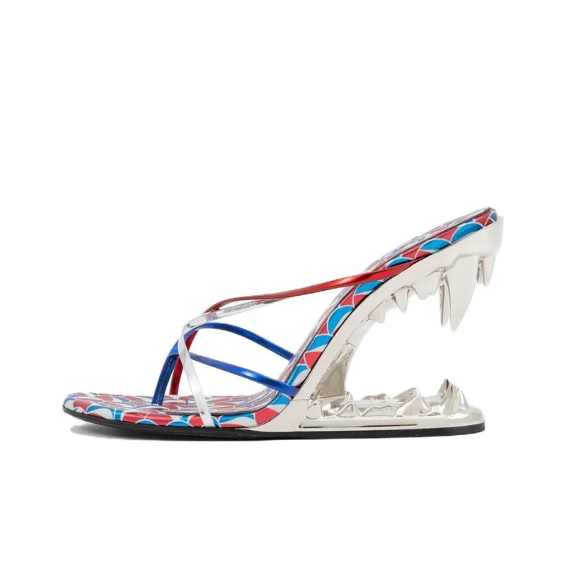 PEPSI MORSO x GCDS Flip Flops Women's Blue Red-0