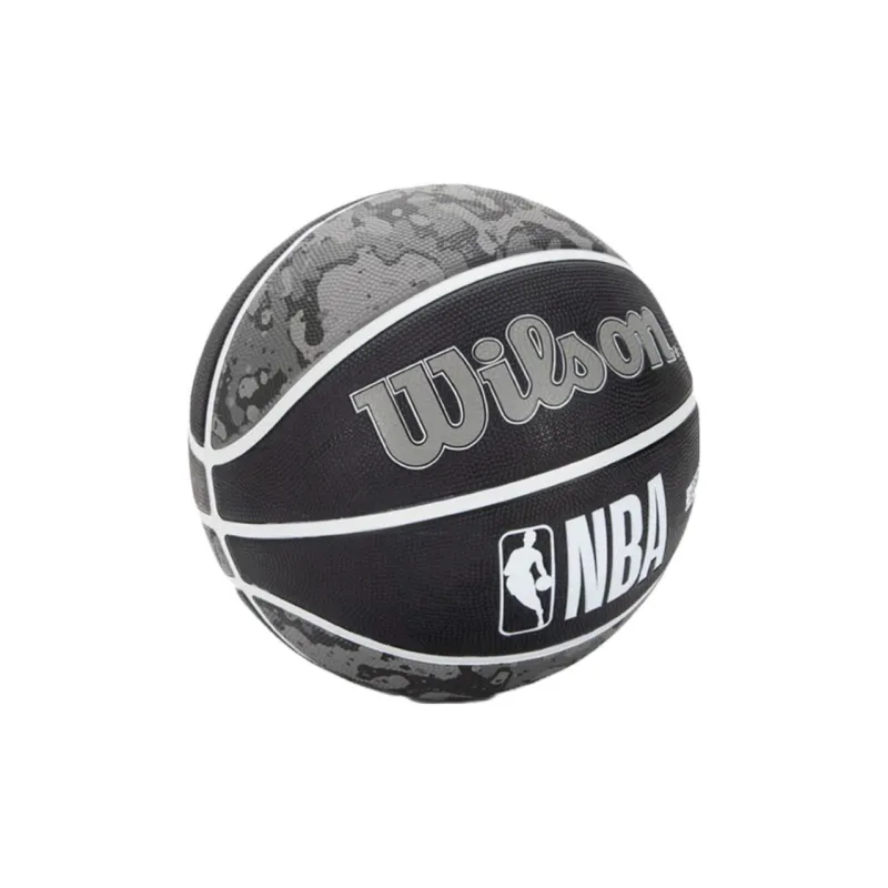 Wilson x NBA Rubber Basketball Black Gray Size 7 Ball Training Match-4