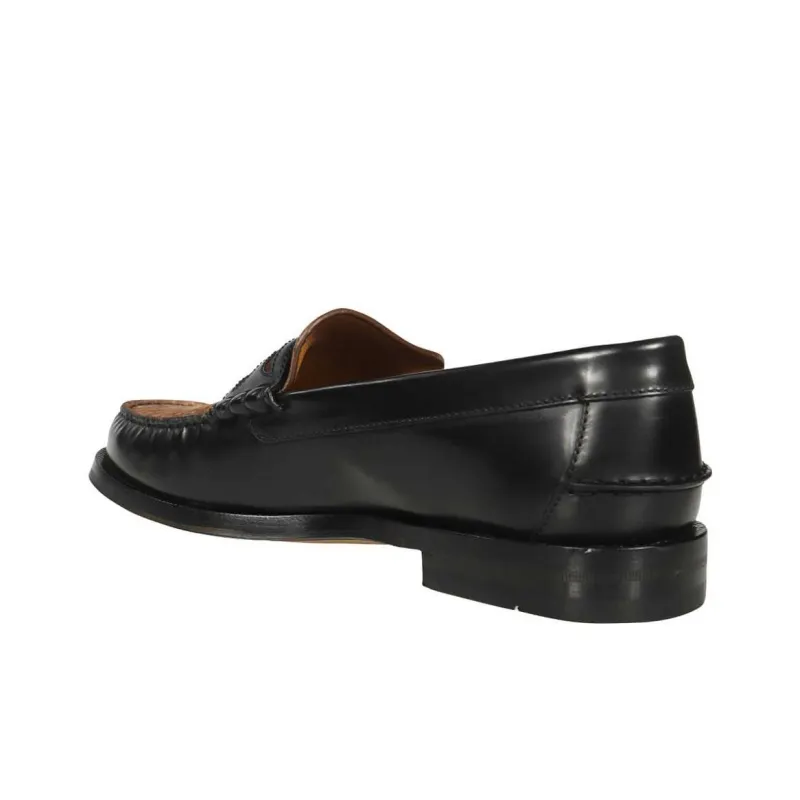 GUCCI Interlocking Loafers Men's Black-3